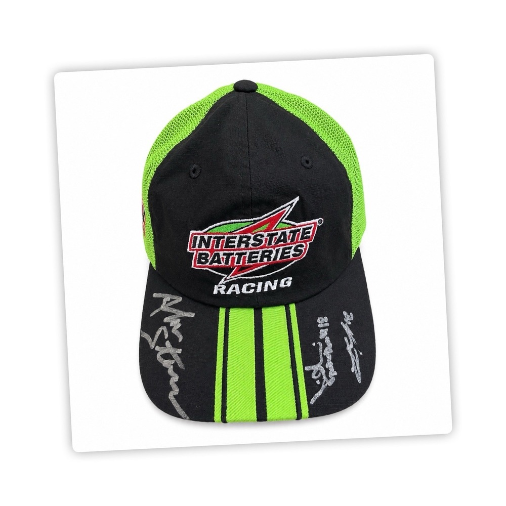 Kyle Busch #18 Interstate Batteries NASCAR Hat Signed Adam Stevens & Team NWOT